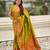 Parrot green soft silk blend meenakari woven saree