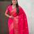 Pink soft silk blend meenakari woven saree