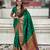 Green soft silk blend meenakari woven saree