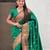 Green soft silk blend meenakari woven saree