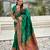 Green soft silk blend meenakari woven saree