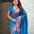 Sky blue soft silk blend meenakari woven saree