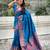 Sky blue soft silk blend meenakari woven saree