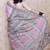 Purple woven zari border digital printed tussar silk saree