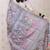 Grey woven zari border digital printed tussar silk saree