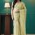 Pista organza foil printed ready to wear saree