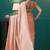 Peach organza foil printed ready to wear saree