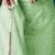 Green organza foil printed ready to wear saree