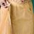 Yellow organza foil printed ready to wear saree