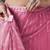 Pink organza foil printed ready to wear saree