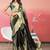 Green satin ready to wear saree
