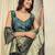 Green satin ready to wear saree