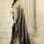 Green satin ready to wear saree