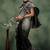 Grey satin ready to wear saree
