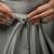Grey satin ready to wear saree