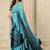 Blue satin ready to wear saree