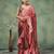 Pink satin ready to wear saree