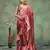ready to wear pink satin saree