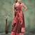 Pink satin ready to wear saree