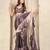 Wine satin ready to wear saree