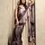 Wine satin ready to wear saree