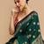 Green lichi silk blend jacquard saree