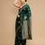 Green lichi silk blend jacquard saree