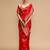 Red lichi silk blend jacquard saree