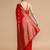 Red lichi silk blend jacquard saree