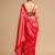 Red lichi silk blend jacquard saree