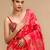 Red lichi silk blend jacquard saree