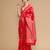 Red lichi silk blend jacquard saree