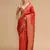 Red lichi silk blend jacquard saree