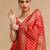Red lichi silk blend jacquard saree
