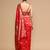 Red lichi silk blend jacquard saree