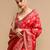 Red lichi silk blend jacquard saree