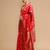 Red lichi silk blend jacquard saree