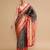 Blue lichi silk blend jacquard saree