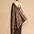 Black lichi silk blend jacquard saree