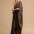 Black lichi silk blend jacquard saree