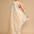 Cream lichi silk blend jacquard saree