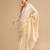 Cream lichi silk blend jacquard saree
