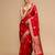 Red lichi silk blend jacquard saree