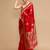 Red lichi silk blend jacquard saree