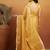 Mustard velvet ready to wear saree