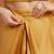 Mustard velvet ready to wear saree