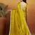 Parrot green velvet ready to wear saree