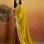 Parrot green velvet ready to wear saree