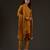 Mustard floral printed chanderi kurta set