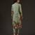 Green floral printed chanderi kurta set
